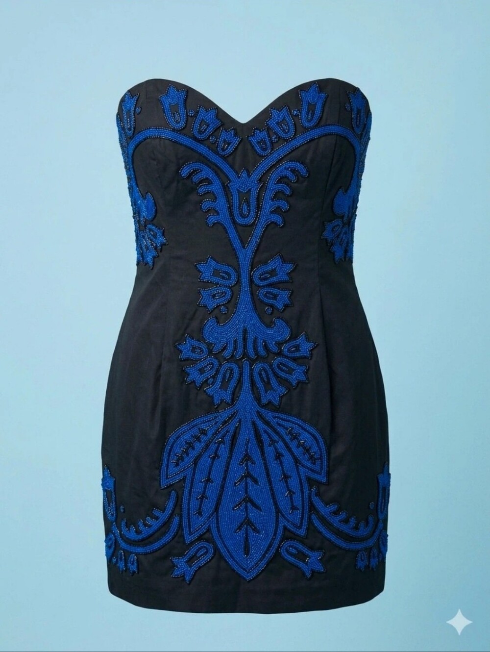NWT French Connection Embroidered Strapless Mini Dress - Size 12